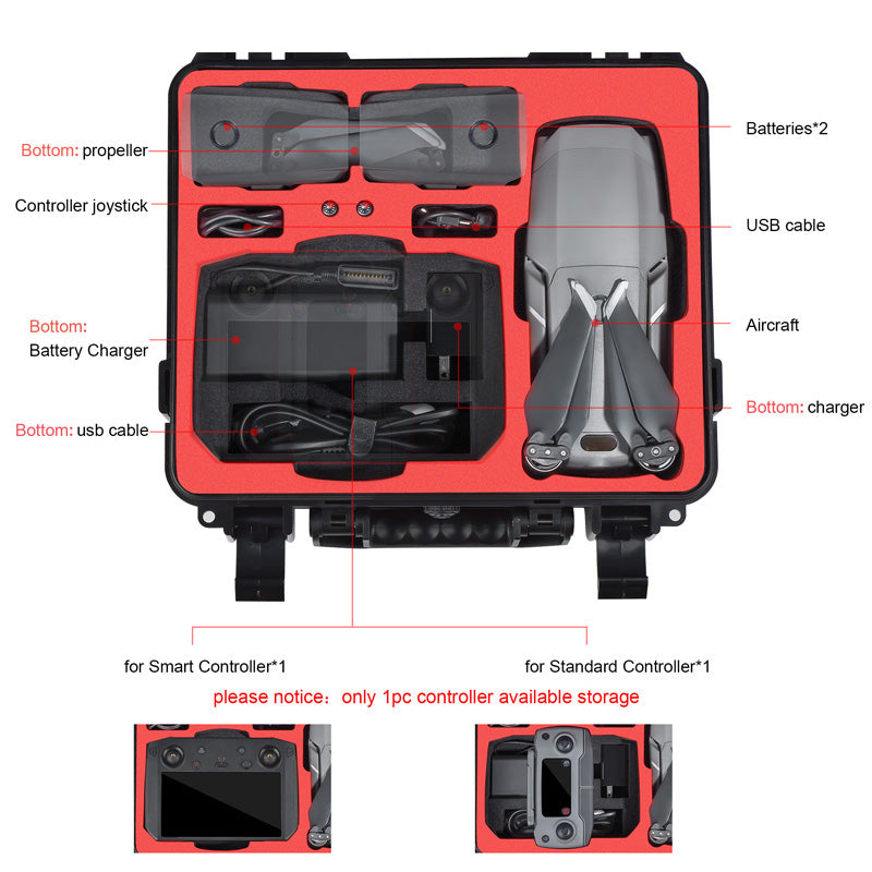 STARTRC 1109761 Portable ABS Waterproof Sealing Storage Box Carrying Case for DJI Mavic 2 Drone Accessories
