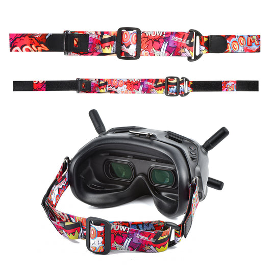 STARTRC Adjustable Headband VR Glasses Head Strap for DJI FPV Goggles/FPV Goggles V2 - Red