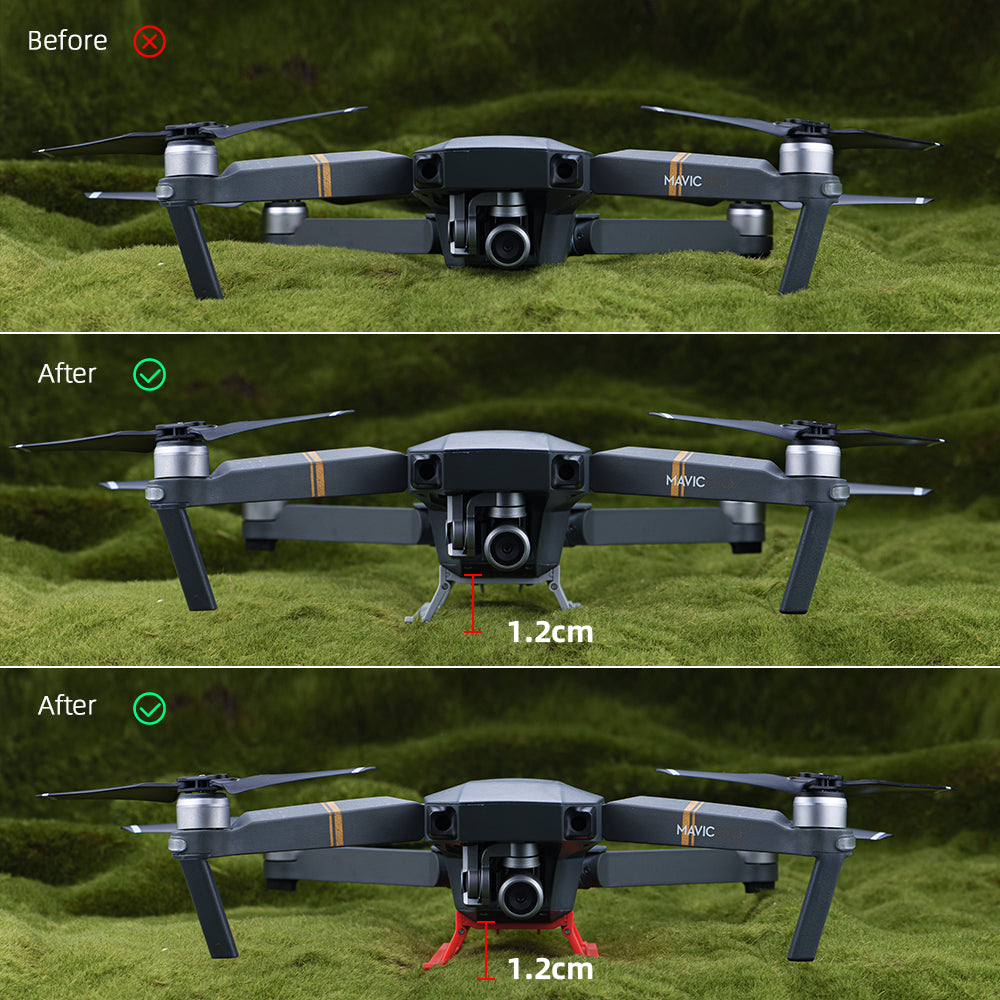 EWB8990 Foldable Drone Landing Gear Plastic Anti-fall Heightened Landing Stand for DJI Mavic Pro - Grey