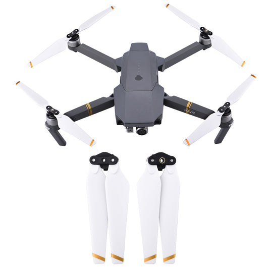 Max0432 1 Pair Low Noise Quick Release Propeller for DJI Mavic Pro 8330F - White/Gold Edge