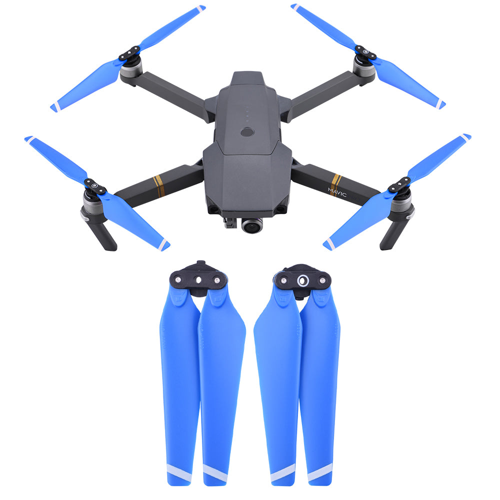 Max0432 1 Pair Low Noise Quick Release Propeller for DJI Mavic Pro 8330F - Blue/White Edge
