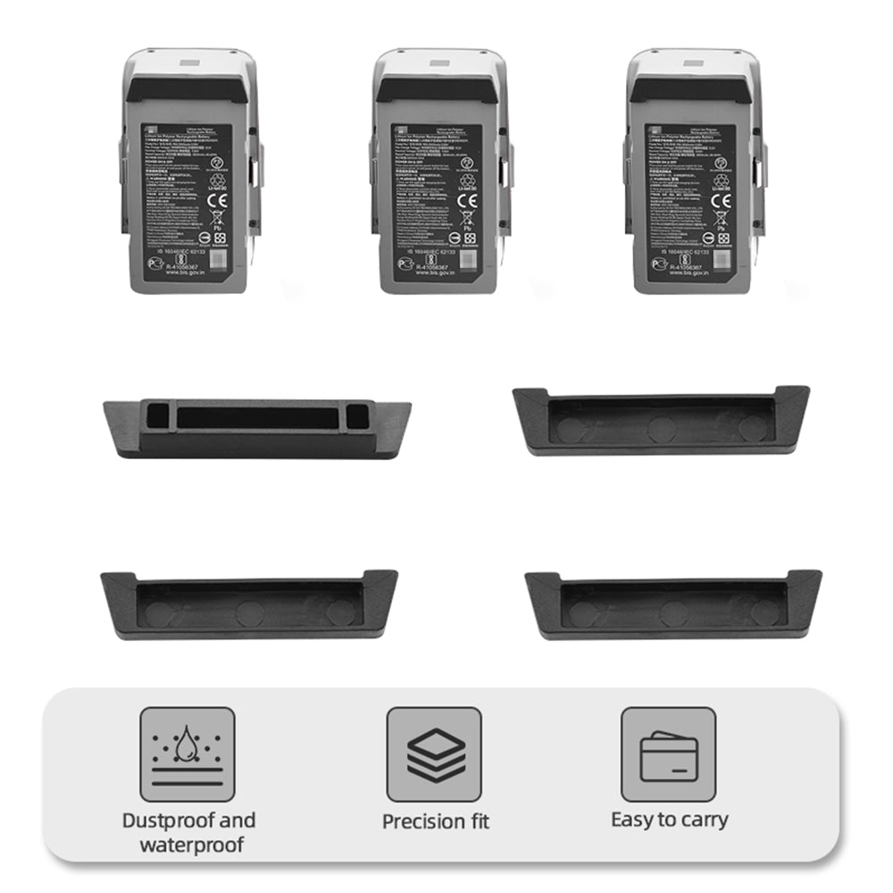 EWB7519 Drone Body Protective Dustproof Cap Battery Charging Port Cover Soft Rubber Dust Plug Set for DJI Air 2S/Mavic Air 2