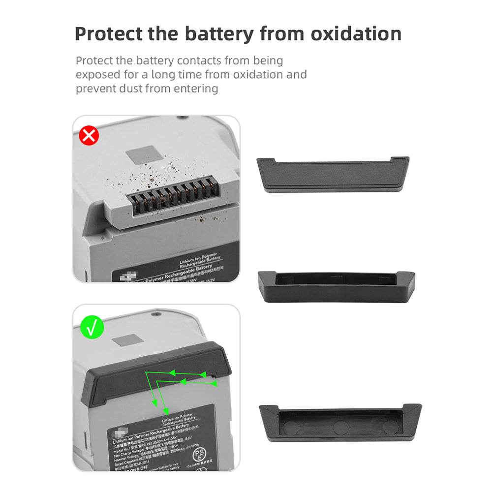 EWB7519 Drone Body Protective Dustproof Cap Battery Charging Port Cover Soft Rubber Dust Plug Set for DJI Air 2S/Mavic Air 2