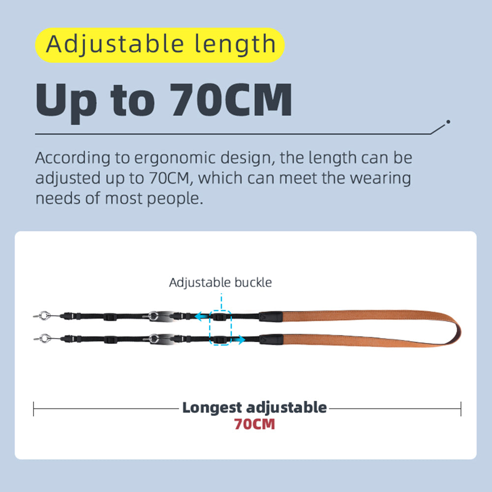 UTAIDU EWB8721 For DJI Mavic 2/Mavic Air 2/Air 2S Remote Controller Dual-color Neck Lanyard Strap - Brown