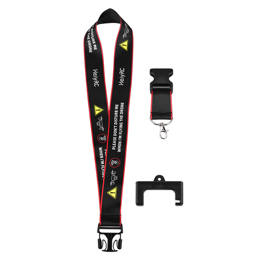HEIYRC EWB8743 Adjustable Neck Strap Lanyard Shoulder Belt for DJI Mavic Air 2/Air 2S /Mini 2 RC-N1 Remote Controller - Black Red Edge