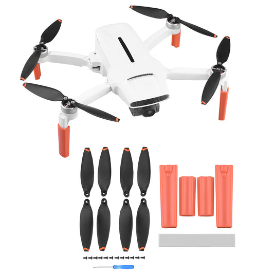 EWB8749_1+EWB8727 Extended Landing Gear Leg + Propeller Holder for FIMI X8 Mini - Orange