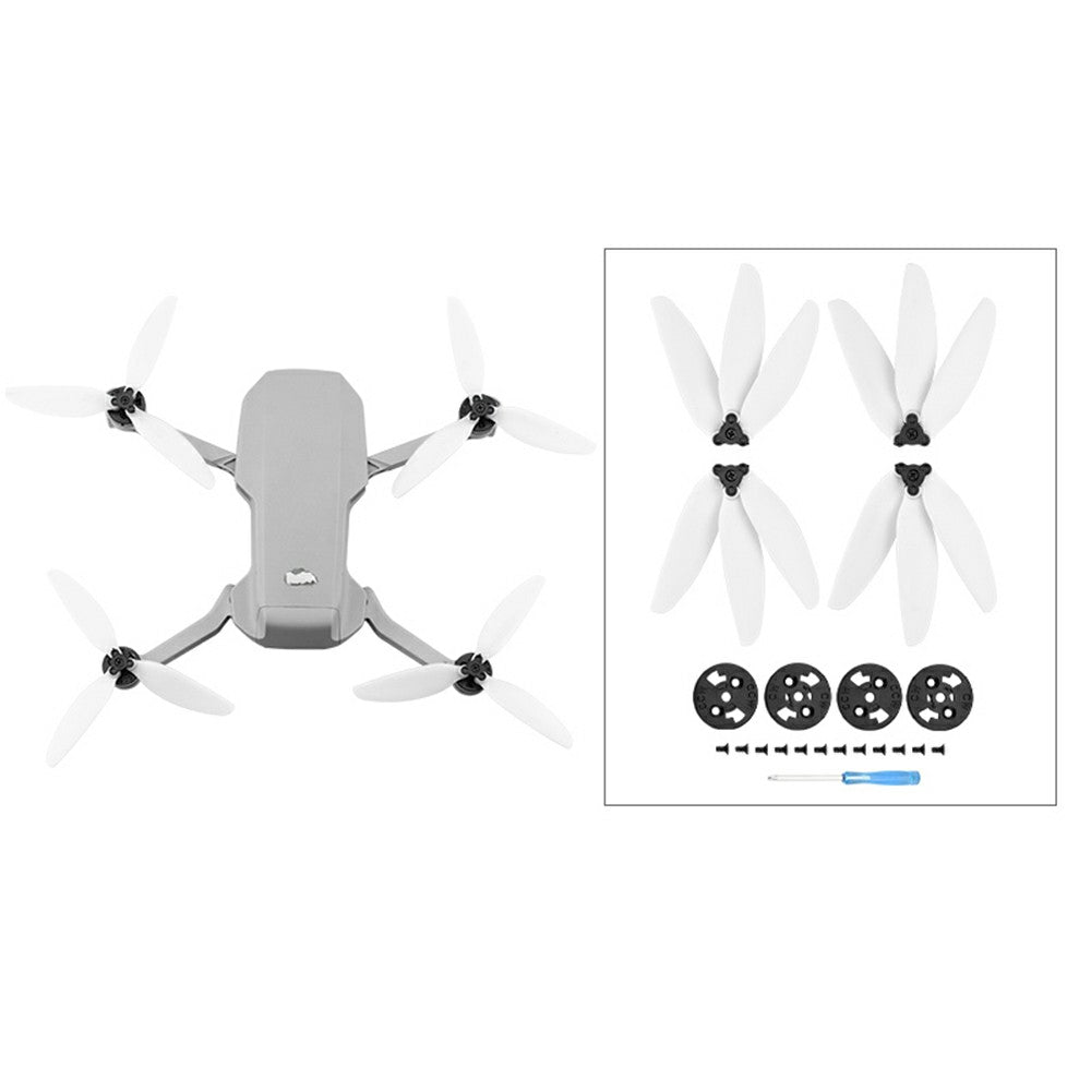 EWB8490 2 Pairs Quick Release Three-blade Propeller Drone Replacement Parts for DJI Mavic Mini/Mini 2 - White