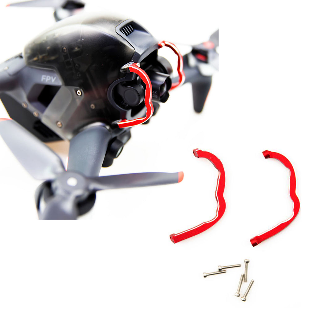 EWB8571 2Pcs Gimbal Bumper Anti-drop Protection Bar for DJI FPV Combo Drone - Red