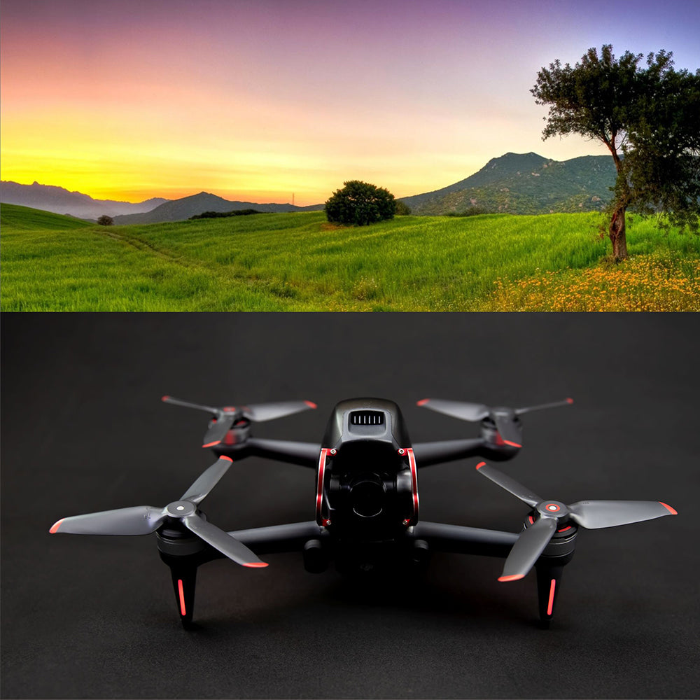 EWB8571 2Pcs Gimbal Bumper Anti-drop Protection Bar for DJI FPV Combo Drone - Red