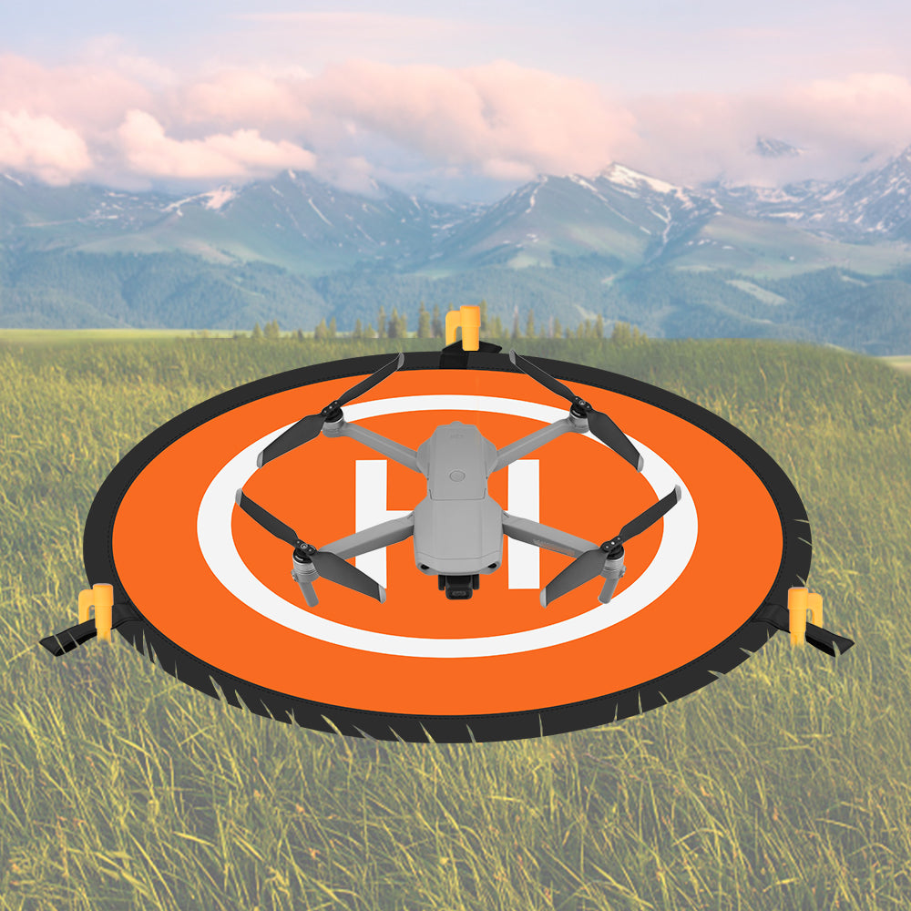 HSP6939_1 55cm Round Drone Parking Apron Landing Pad with Ground Nail Reflective Strips
