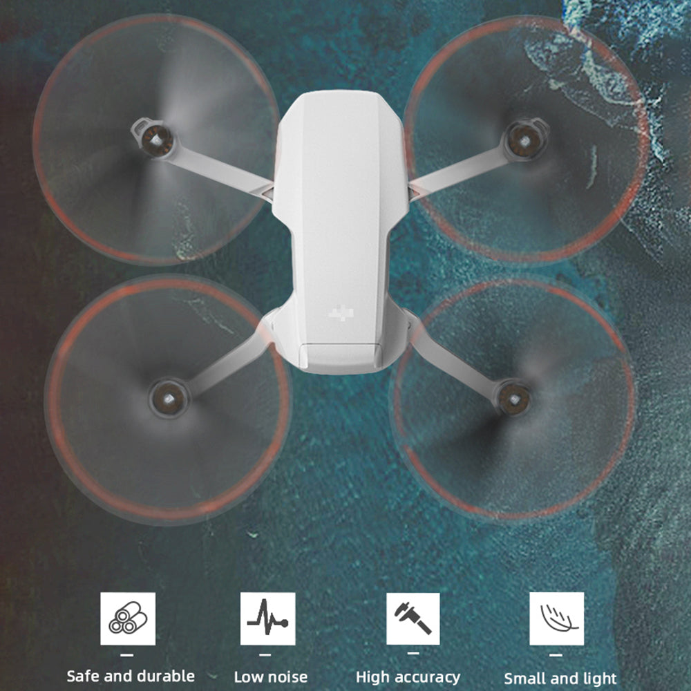 EWB8196_2 EWB8203_2 EWB8204_2 2 Pairs Propellers Replacement Low Noise Blades Props for DJI Mavic Mini 2 - Silver Edge