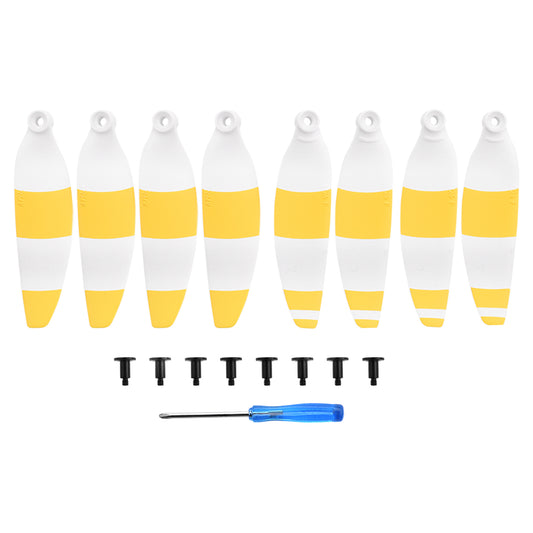 EWB8197_2 EWB8198_2 EWB8199_2 EWB8200_2 2 Paris 4726F Color Propellers Blades Props for DJI Mavic Mini/Mini 2/Mini SE - WhiteYellow