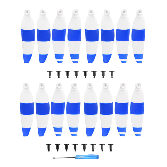EWB8197_3 EWB8198_3 EWB8199_3 EWB8200_3 4 Paris 4726F Color Prop Blades Replacement for DJI Mavic Mini/Mini 2/Mini SE - White/Blue