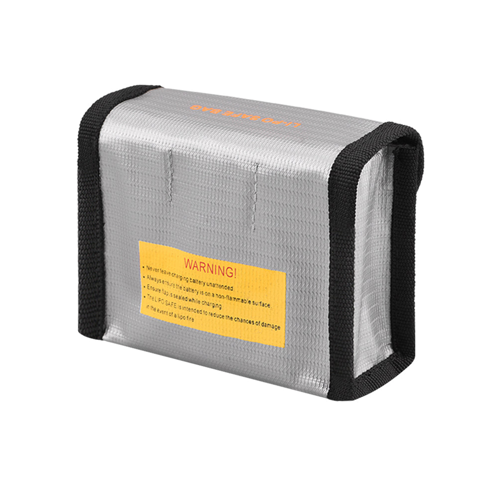 EWB8428_2 EWB8429_2 Explosion-Proof Fire Retardant 2 Battery Bag High-Temperature Storage Box for DJI FPV Combo - Silver