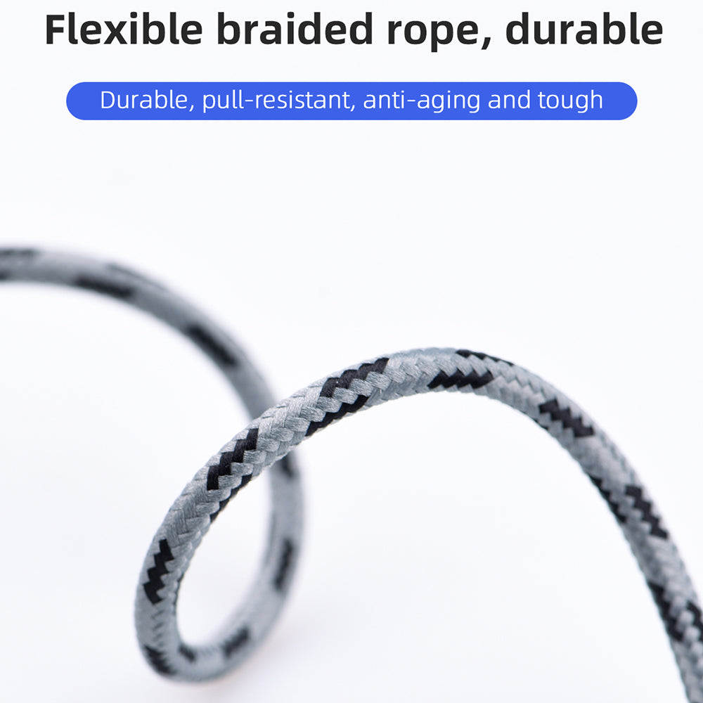 EWB8463 15cm Remote Control Data Wire Nylon Braided for DJI Mavic Air 2/Mini 2/Pocket 2/Osmo Pocket - Type-C