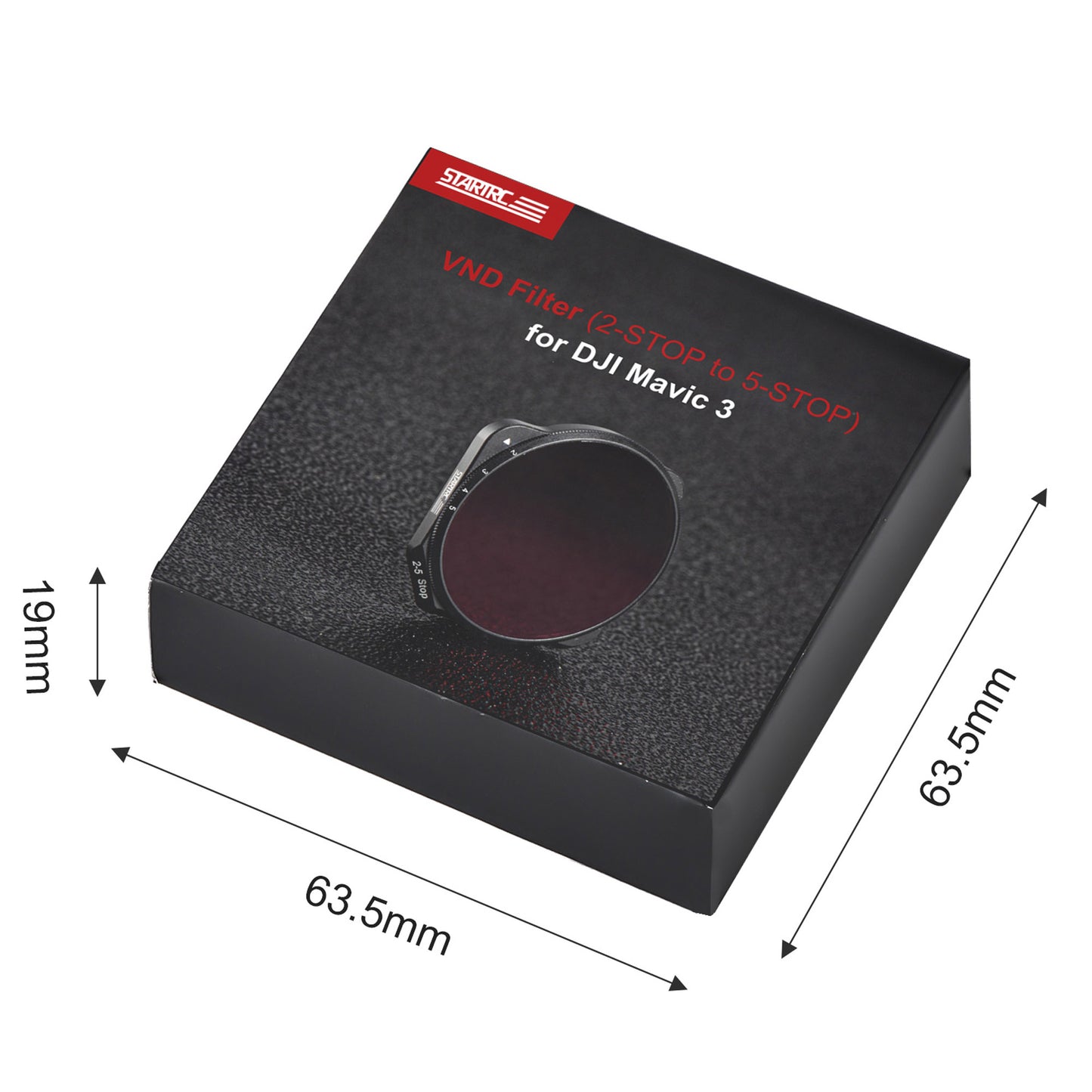 Uniqkart 1 Piece 1110347 VND (2-5 Stop) AGC Optical Glass Variable Neutral Density ND Filter Equivalent to ND4-ND32 for DJI Mavic 3
