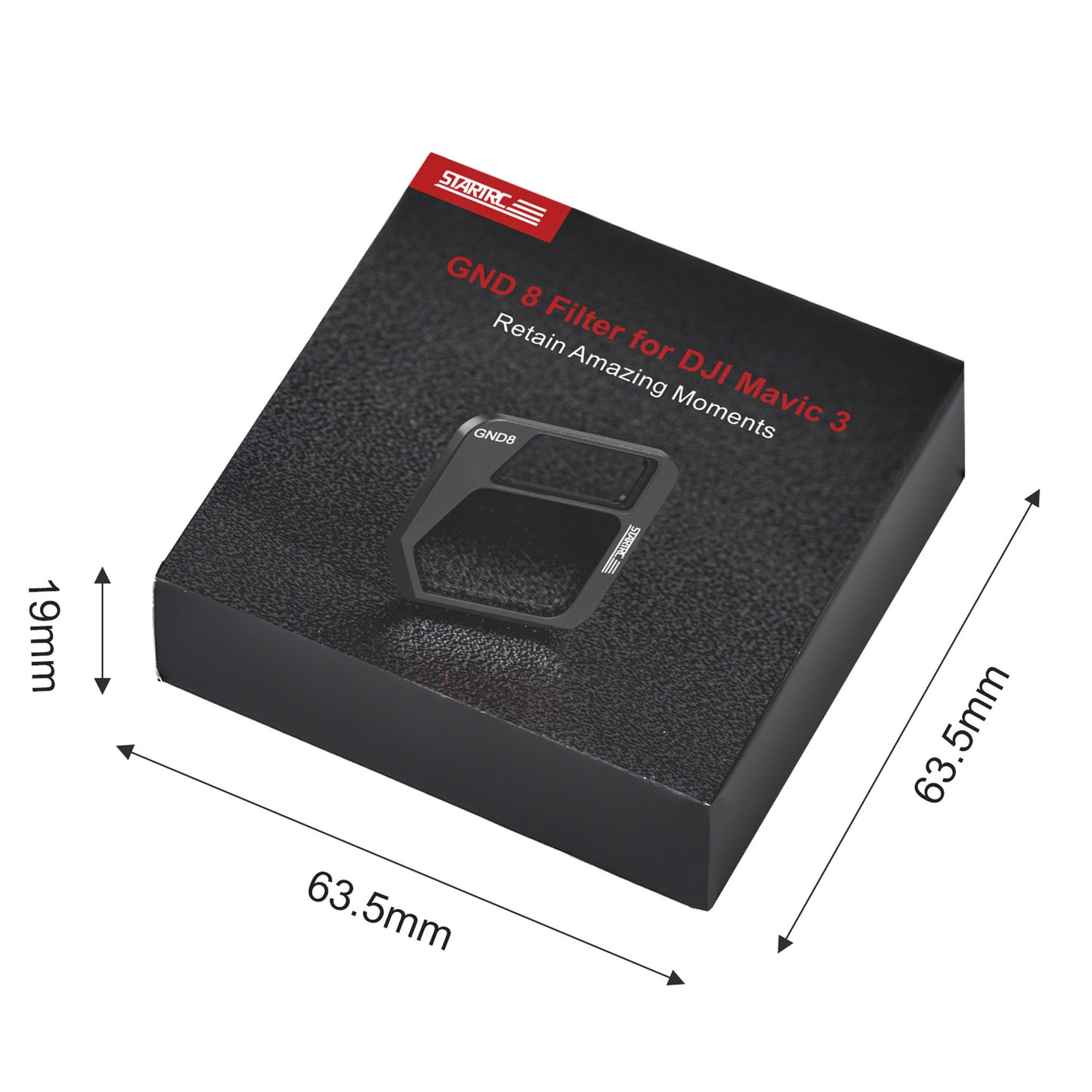 Uniqkart 1 Piece 1110397 GND 8 Filter Adapter Graduated Neutral Density AGC Optical Glass Filter for DJI Mavic 3