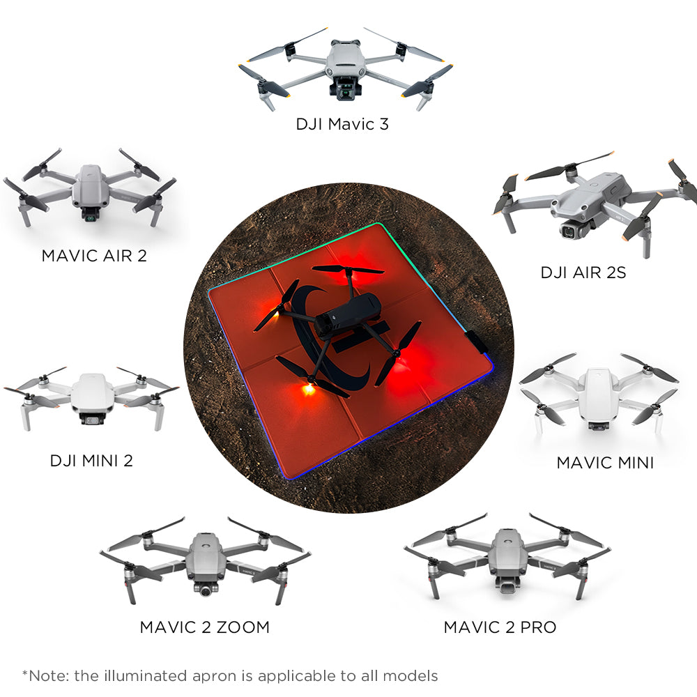 CYNOVA C-FM-007 65cm Parking Apron RGB LED Light Drone Landing Pad for DJI Mavic Mini 2/Air 2S/Mavic 2/Mavic 3