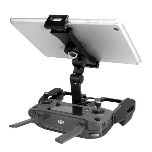 SUNNYLIFE ZJ035 Aluminum Alloy Cell Phone Holder Portable Drone Remote Controller Rack Folding Tablet Stand with Strap for DJI Mavic 3/2/Mini SE/Air 2S - Black