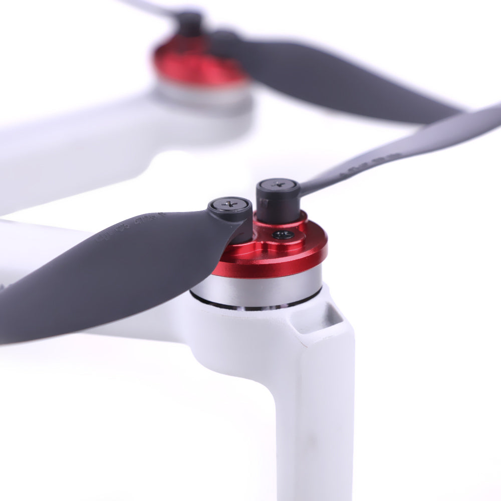 SUNNYLIFE Q9265 4Pcs/Set Motor Cover Aluminum Alloy Motor Cap Dust Cover Protector for DJI Mini SE/Mini 2/Mavic Mini - Red