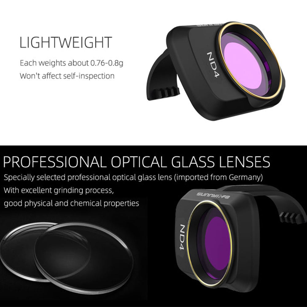SUNNYLIFE Lightweight Drone Camera Lens Filter Multi Coated ND Filters for DJI Mini SE/2/Mavic Mini - ND16