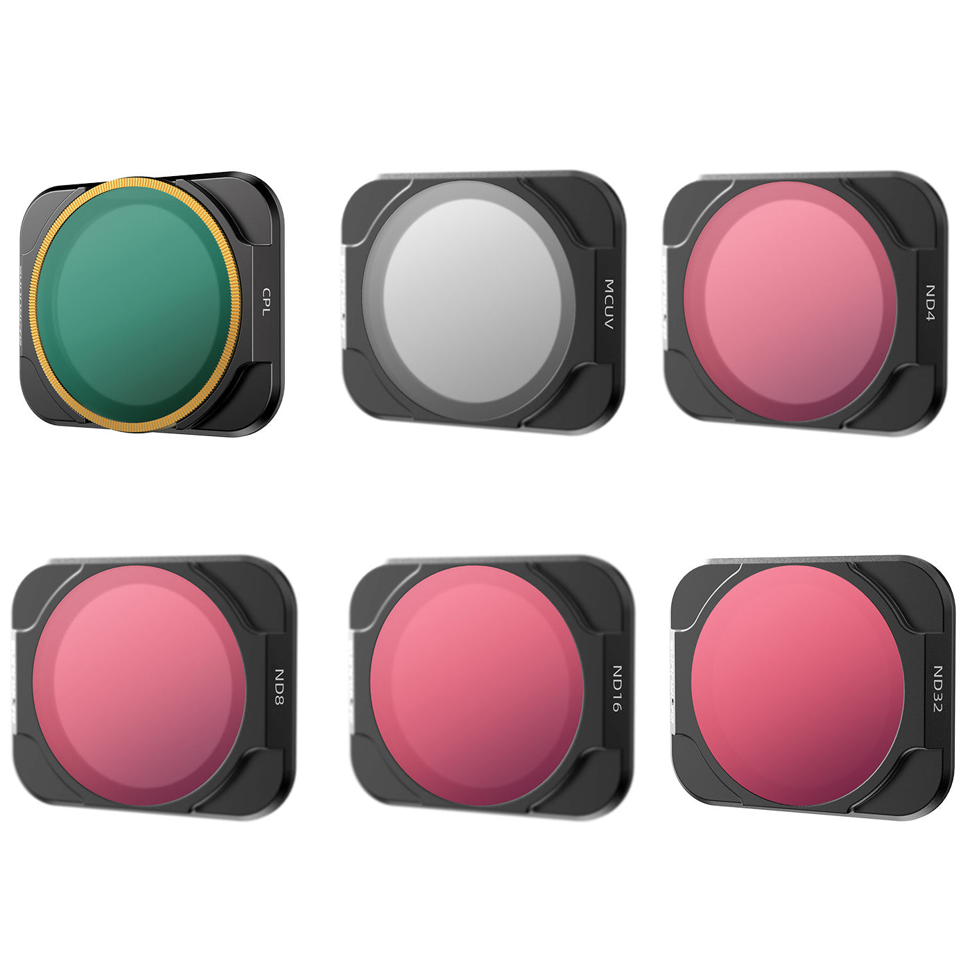 SUNNYLIFE Mixed 6Pcs/Set Multi-Coated MCUV/CPL/ND Filters Set for DJI Air 2S Drone Oil-proof Scratch Resistant Camera Lens Filter MCUV + CPL + ND4 + ND8 + ND16 + ND32