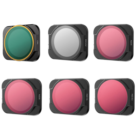 SUNNYLIFE Mixed 6Pcs/Set Multi-Coated MCUV/CPL/ND Filters Set for DJI Air 2S Drone Oil-proof Scratch Resistant Camera Lens Filter MCUV + CPL + ND4 + ND8 + ND16 + ND32