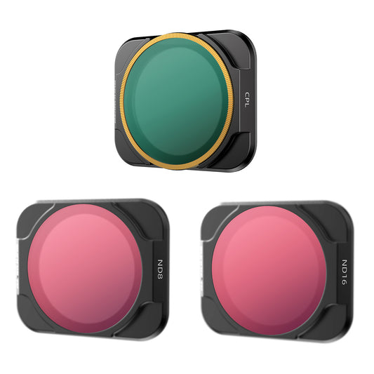 SUNNYLIFE Mixed 3Pcs/Set Oil-proof CPL/ND Filters Set for DJI Air 2S Drone Multi-Coated Camera Lens Filter CPL + ND8 + ND16