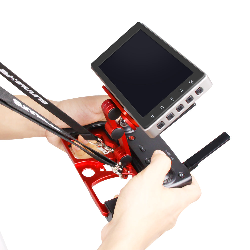 SUNNYLIFE TY-ZJ035 for DJI MAVIC 3/Mini SE/Air 2S Phone/Tablet/for CrystalSky Holder 3-Way Aluminum Alloy Adjustable Angles Bracket Mount Extender Table Stand - Red