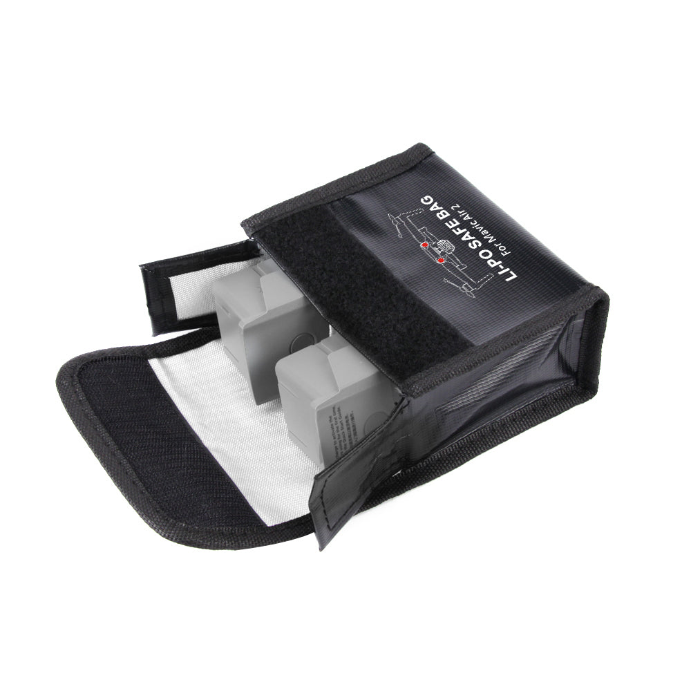 SUNNYLIFE AIR2-DC257 For DJI Air 2S/Mavic Air 2 Explosion-proof 2-Battery Storage Bag Lithium Battery Safety Carrying Pouch
