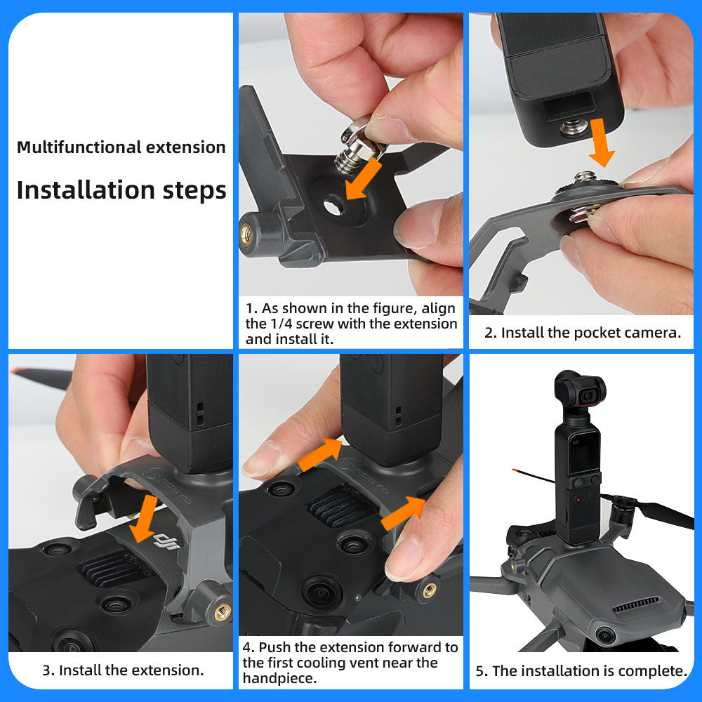 RCSTQ Multifunction Extension for DJI Mavic 3 Drone Accessories Quick Release Assembly Part with 1/4&quot; Screw