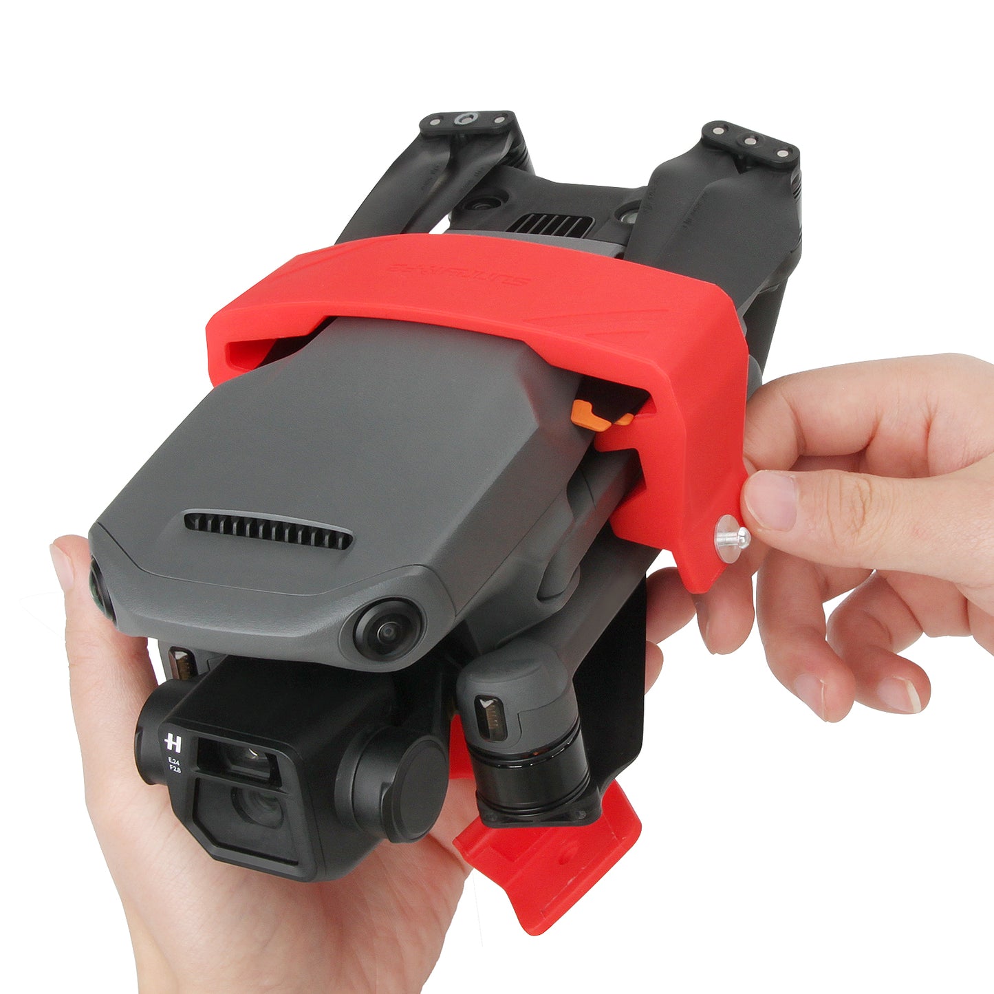 SUNNYLIFE M3-SJ359 Silicone Propeller Holder Strap for DJI Mavic 3 Drone Props Blade Stabilizer Fixator Accessory - Red