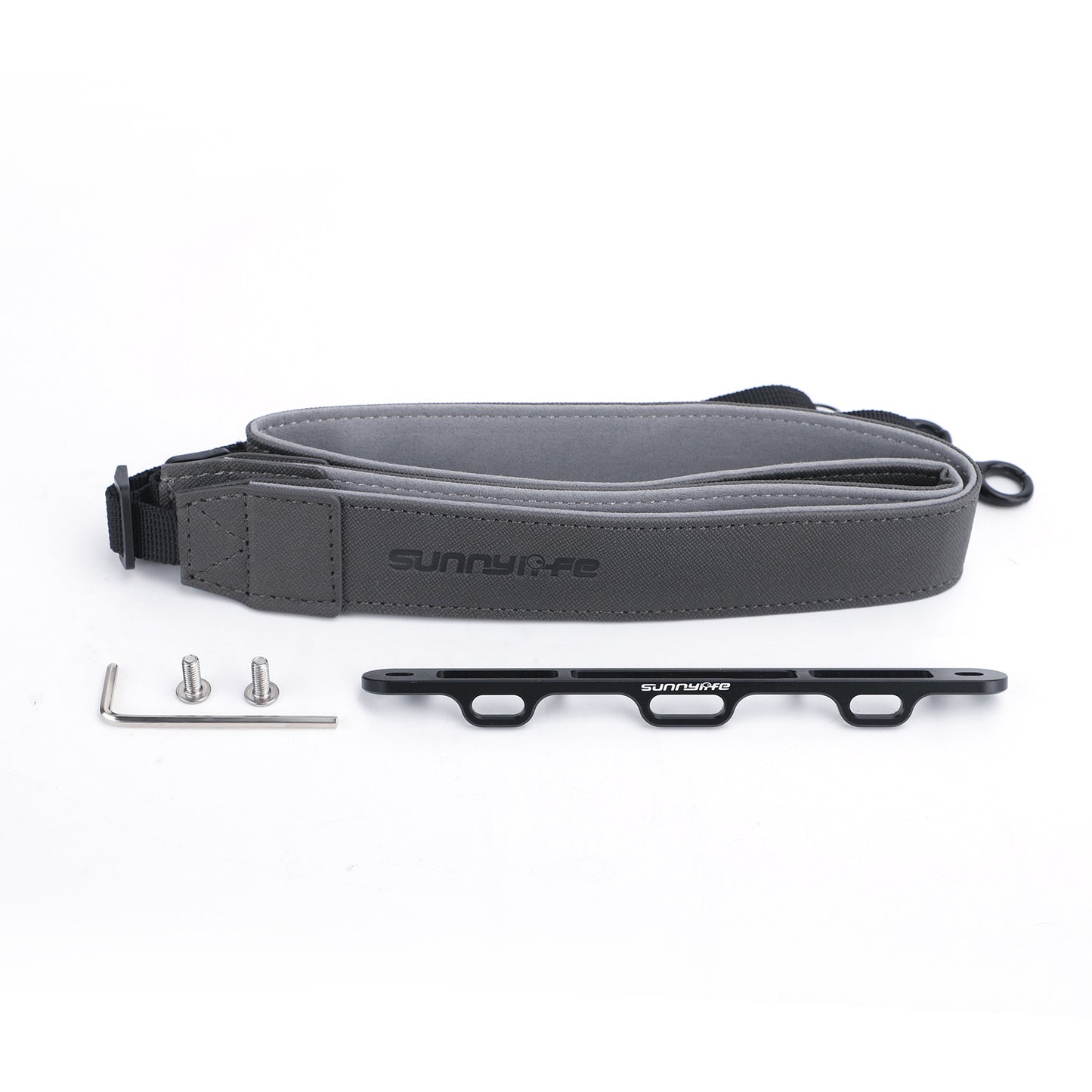 SUNNYLIFE GS377 Multi-use Bracket Comfortable Shoulder Lanyard for RC Pro/Smart Controller Accessories with Metal Hook + PU Leather Strap
