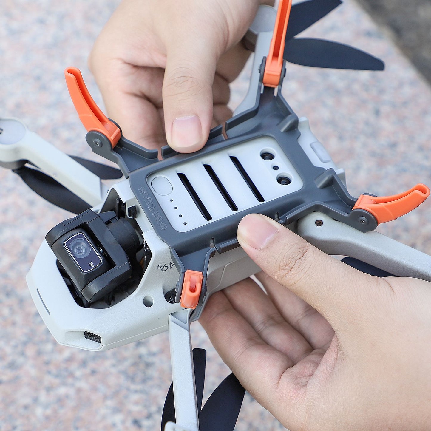 SUNNYLIFE LG380 for DJI Mini 2/Mini SE/Mavic Mini Foldable Drone Landing Gear Plastic Anti-fall Heighten Landing Stand - Grey