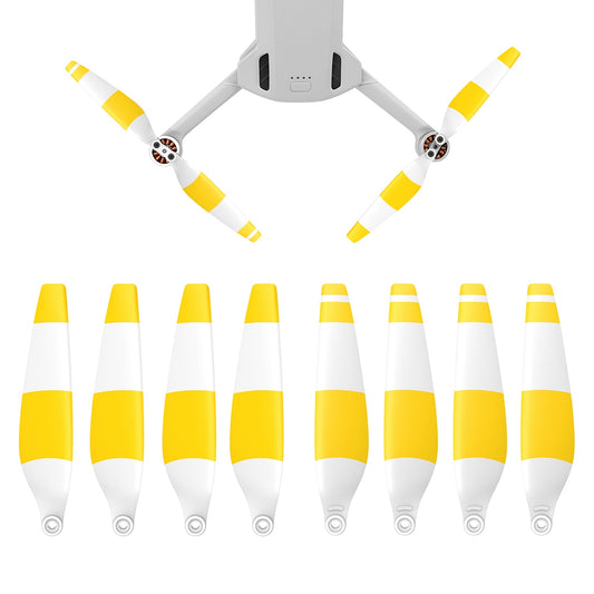 6030F 8Pcs/Set Double Sided Colorful Propeller for DJI Mini 3 Pro Drone Replacement Accessories Propeller Spare Parts - Yellow