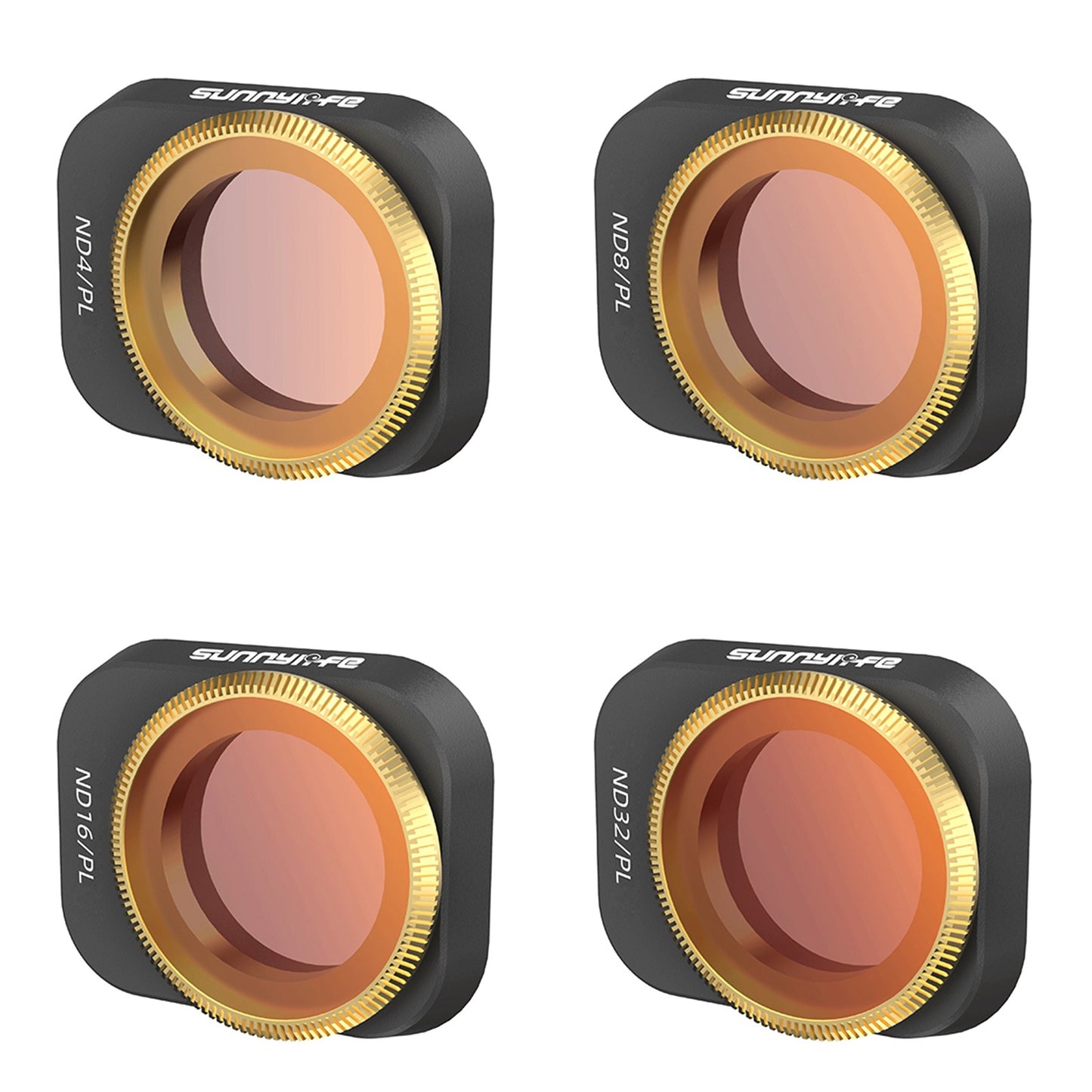 Uniqkart MM3-FI416 For DJI Mini 3 Pro 4Pcs/Set ND/PL Filter Adjustable ND4/PL+ND8/PL+ND16/PL+ND32/PL Optical Glass Camera Lens Filters