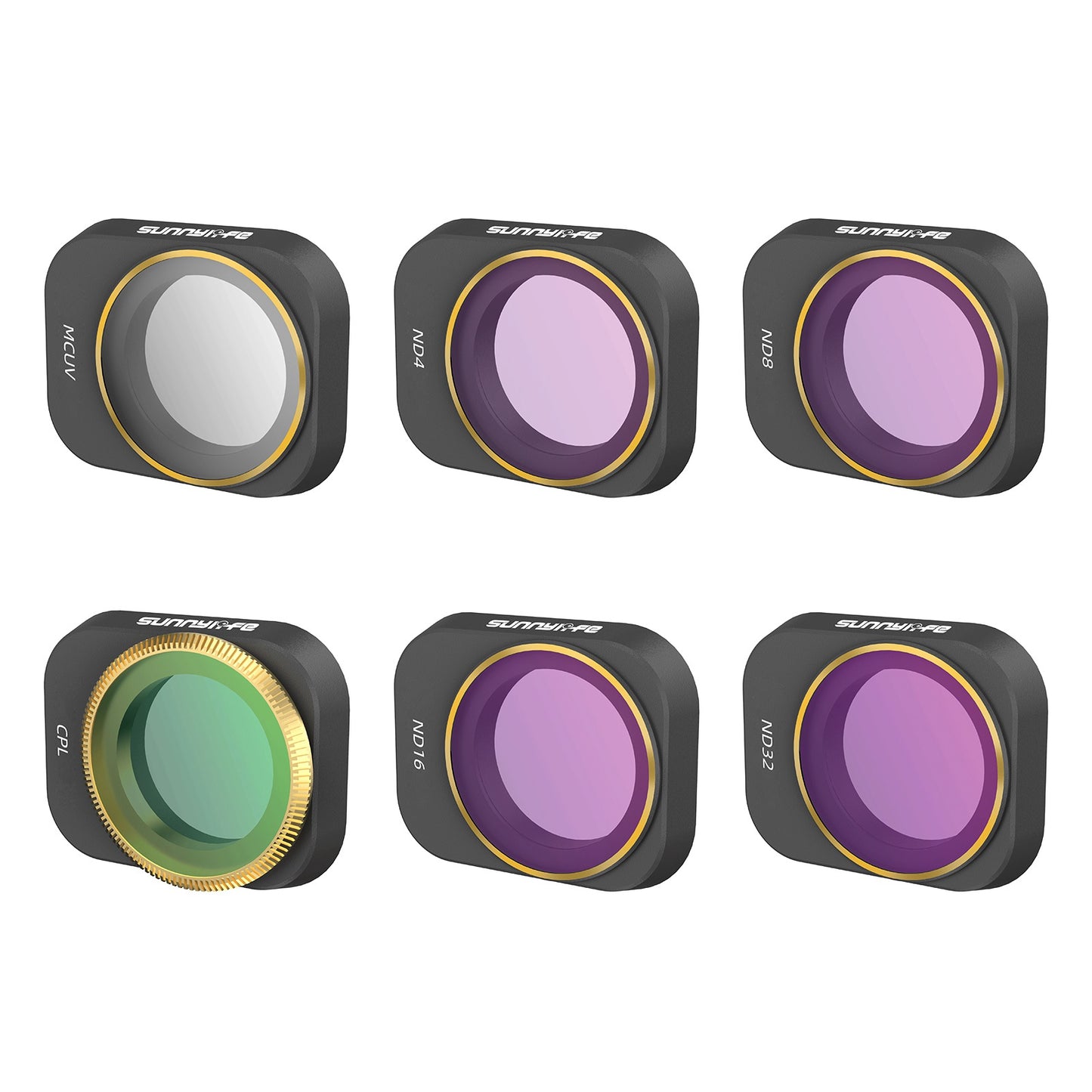 Uniqkart MM3-FI419 For DJI Mini 3 Pro 6Pcs/Set MCUV+CPL+ND4+ND8+ND16+ND32 Filters HD Optical Glass Camera Lens Filters