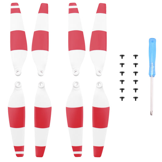 For DJI Mini 3 Pro 6030 Drone 2 Pairs Low-Noise Colorful Propeller Blades Propeller Set (EWB9279 EWB9280 EWB9281 EWB9282) - Red/White