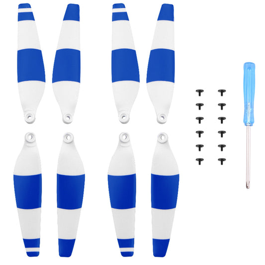For DJI Mini 3 Pro 6030 Drone 2 Pairs Low-Noise Colorful Propeller Blades Propeller Set (EWB9279 EWB9280 EWB9281 EWB9282) - Blue/White