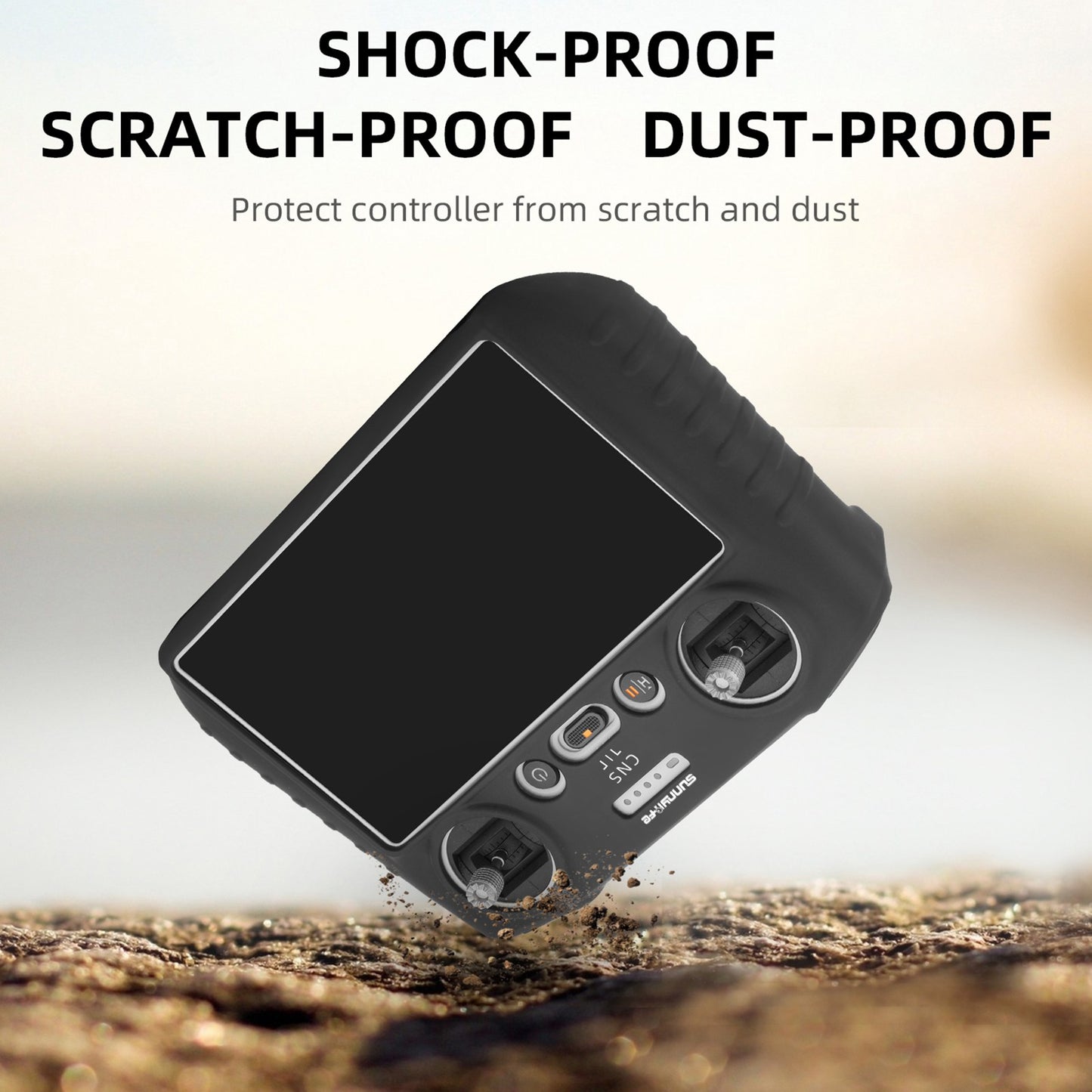 SUNNYLIFE MM3-BHT441 for DJI Mini 3 Pro DJI RC Remote Control Silicone Protection Cover Anti-drop Case - Grey