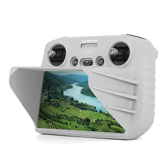 SUNNYLIFE MM3-BHT442 for DJI Mini 3 Pro DJI RC Remote Control Sleeve Silicone Protective Cover with Sun Hood - Grey