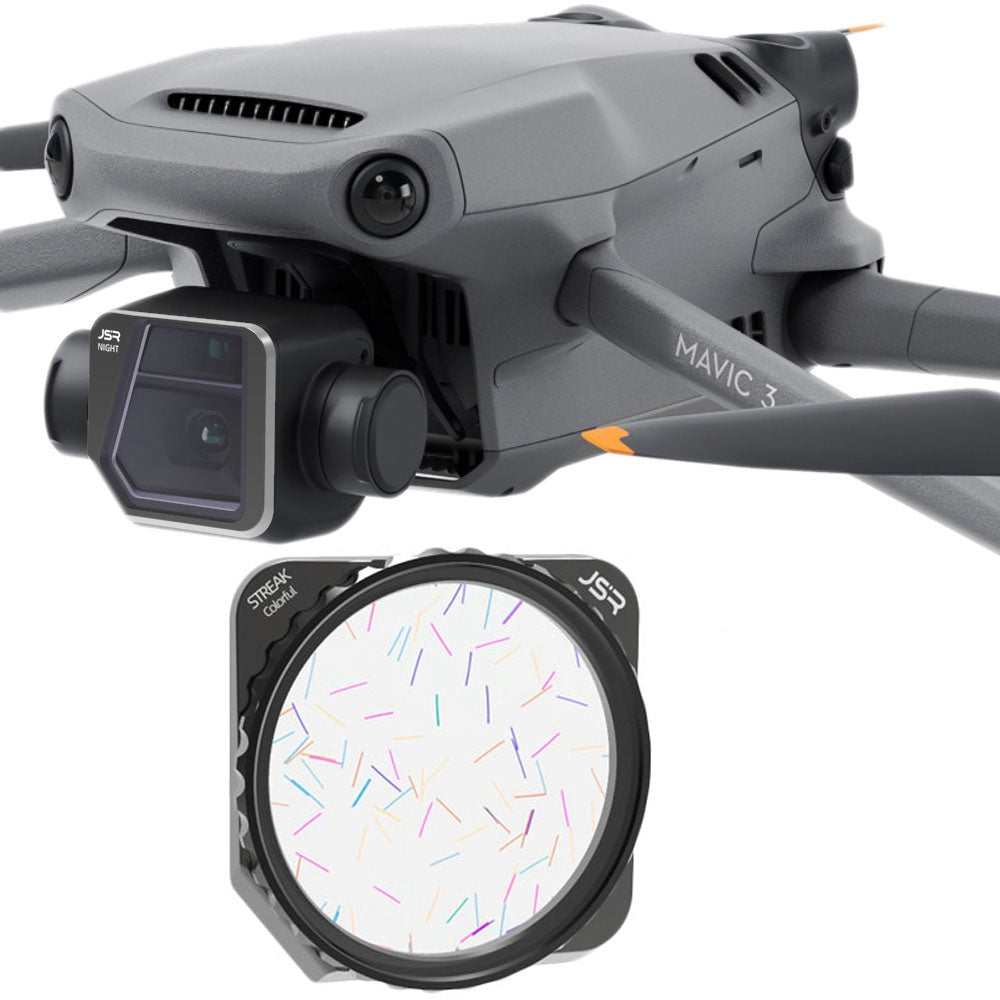 Junestar JSR-1825-24 For DJI Mavic 3 Drone Camera Brushed Colorful Filter Optical Glass Lens Filter