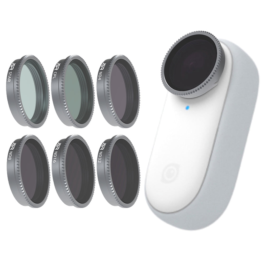 Junestar JSR-1283-12 for Insta360 GO 2 6-in-1 Camera Lens Filter Set CPL ND4 ND8 ND16 ND32 Star Filters