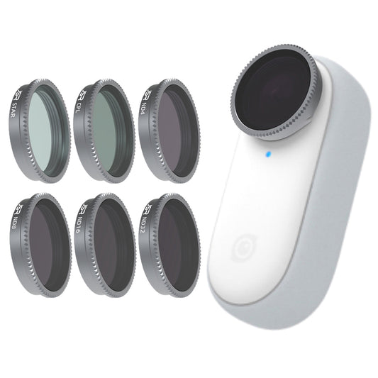 Junestar JSR-1283-12 for Insta360 GO 2 6-in-1 Camera Lens Filter Set CPL ND4 ND8 ND16 ND32 Star Filters