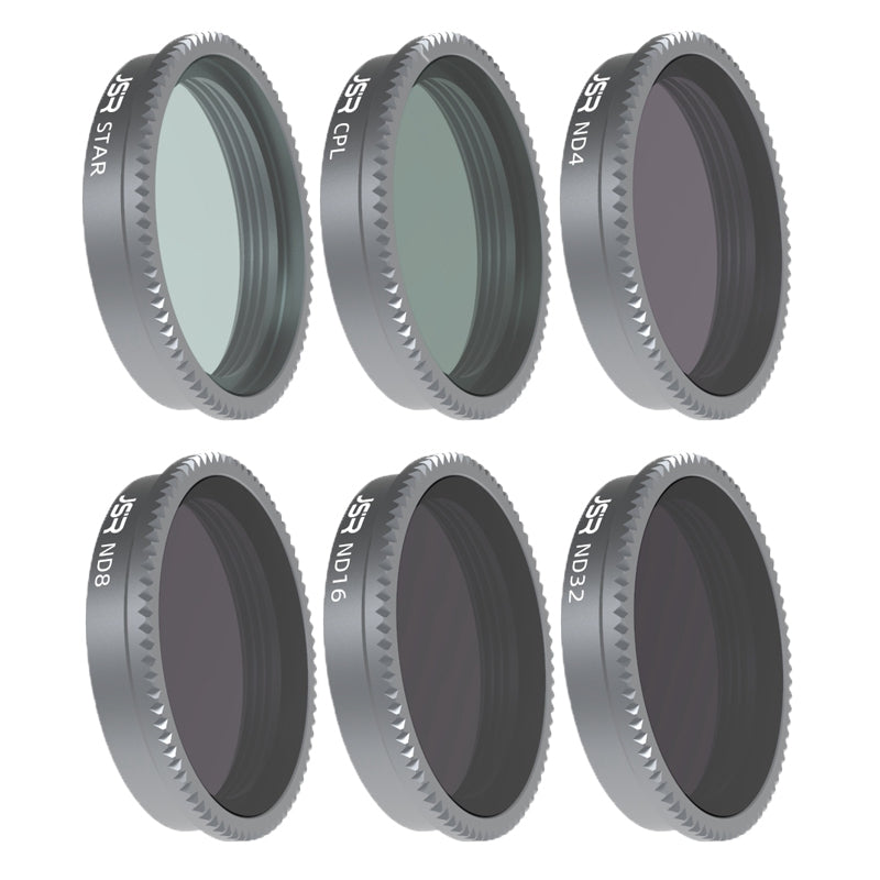 Junestar JSR-1283-12 for Insta360 GO 2 6-in-1 Camera Lens Filter Set CPL ND4 ND8 ND16 ND32 Star Filters