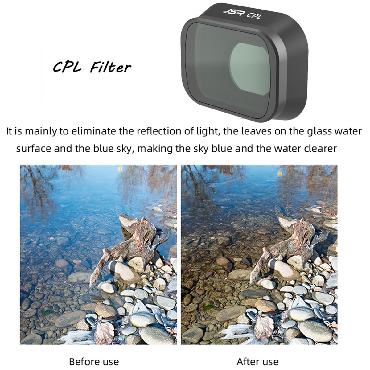 JUNESTAR JSR-1663-21 KB-6IN1 Waterproof Multi-Coated Filter Set for DJI Mini 3 Pro CPL+UV+ND16+ND32+ND64+ND8 Lens Filter