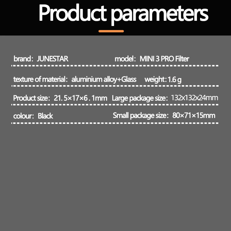 Junestar KB CPL JSR-1663-02 For DJI Mini 3 Pro CPL Filter Aluminum Alloy+Glass Camera Lens Filter
