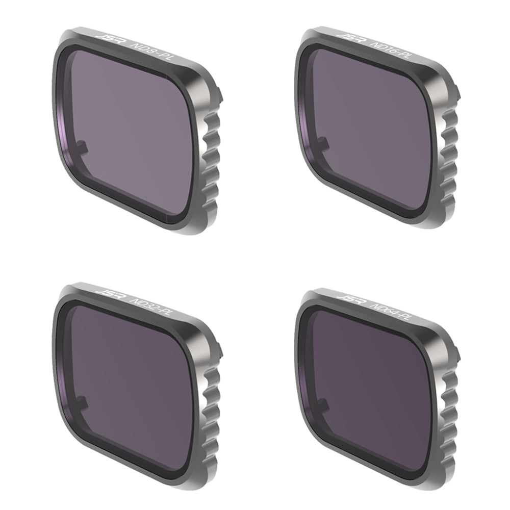 Junestar JSR-1278-17 For DJI Mavic Air 2S 4Pcs/Set NDPL Filters ND8PL+ND16PL+ND32PL+ND64PL Optical Glass Camera Lens Filters