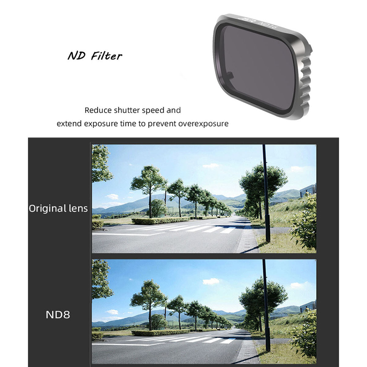 Junestar JSR-1278-15 For DJI Mavic Air 2S 3Pcs/Set CPL + ND8 + ND16 Filters Optical Glass Camera Lens Filters