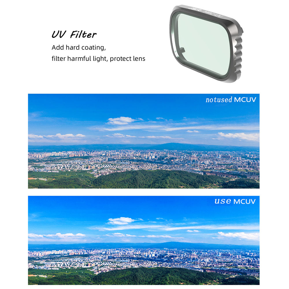 Junestar JSR-1278-16 For DJI Mavic Air 2S 4Pcs/Set MRC-UV + CPL + ND16 + ND32 Optical Glass Filters Camera Lens Filters